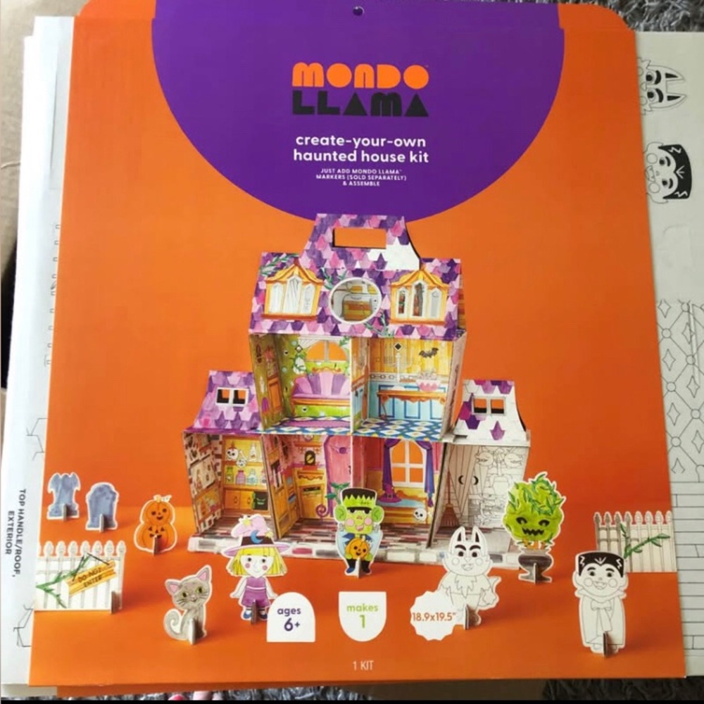 Mondo Llama Halloween Create Your Own Haunted House Kit, New